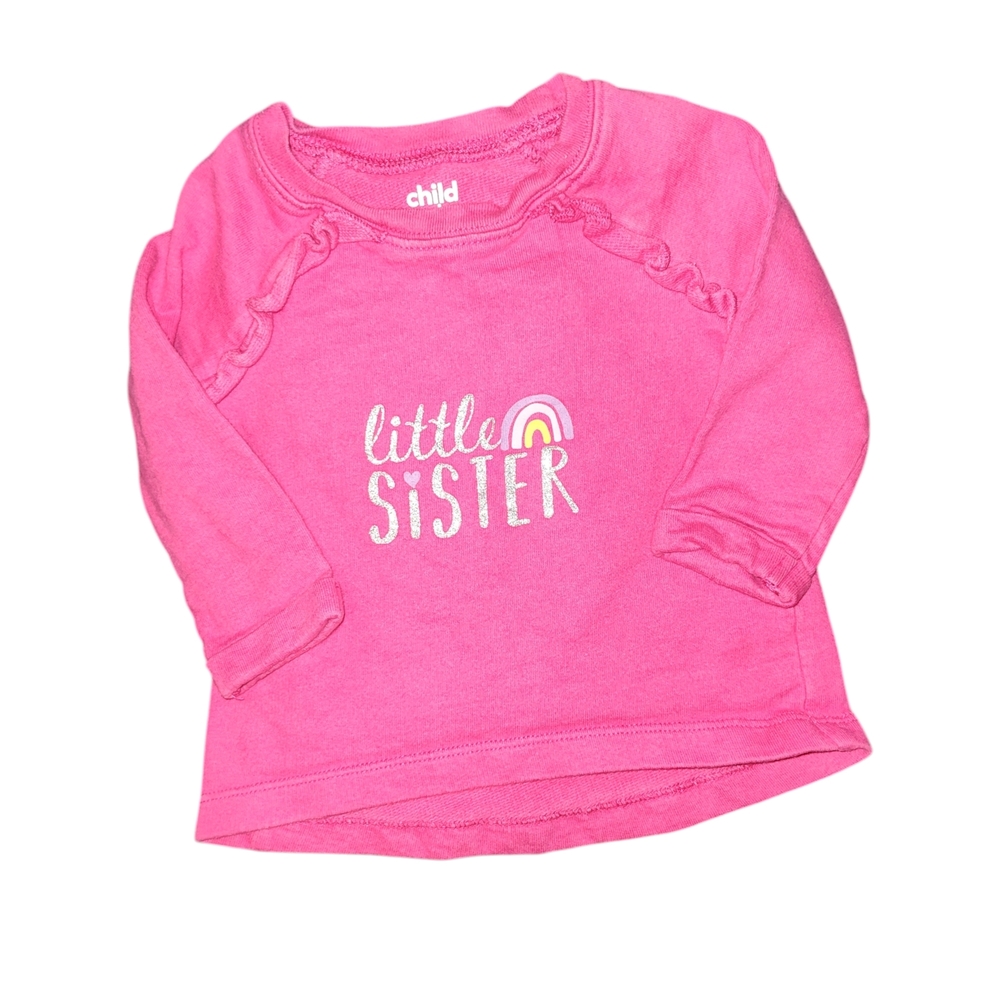 Child of Mine Pink Long Sleeve 'Little Sister' Tee